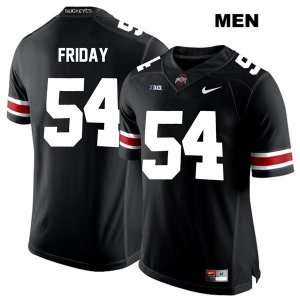 Men's NCAA Ohio State Buckeyes Tyler Friday #54 College Stitched Authentic Nike White Number Black Football Jersey WI20R68ZA